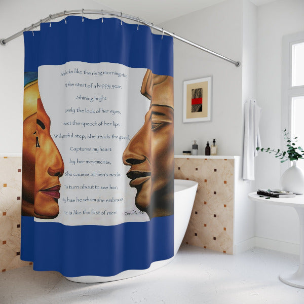 Captures My Heart Shower Curtain - Romantic Egyptian-Inspired Art