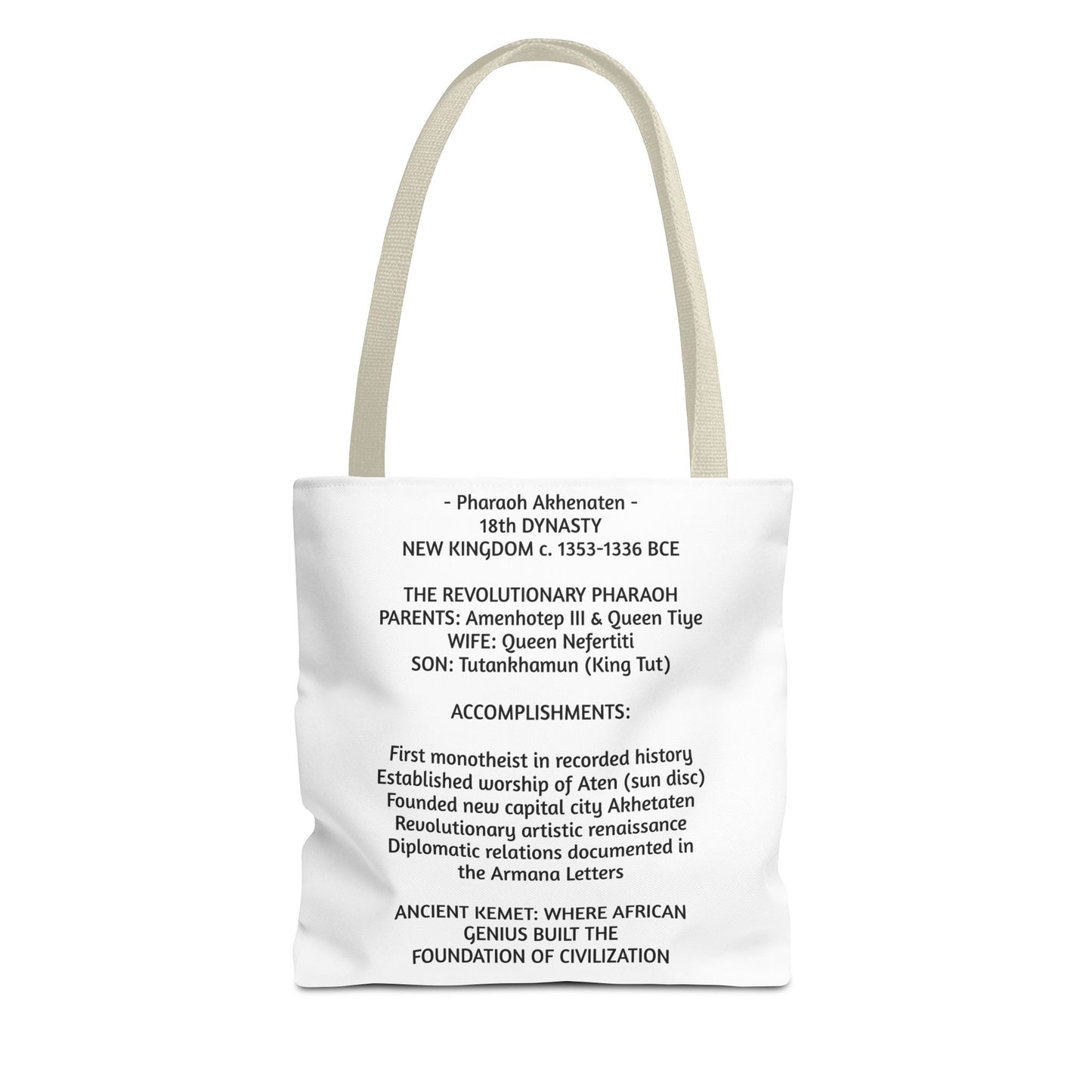 Pharaoh Akhenaten Tote Bag