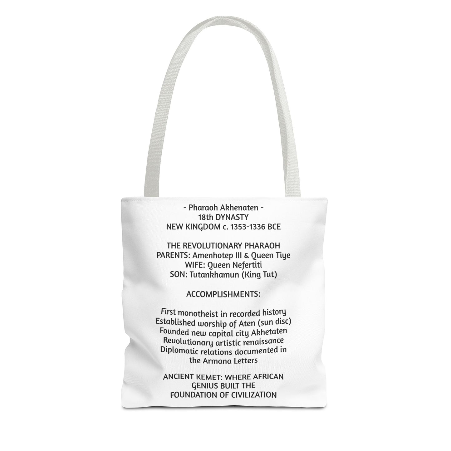 Pharaoh Akhenaten Tote Bag