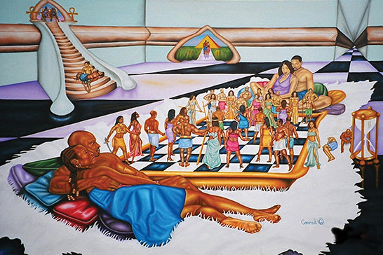 The Hue Man Chess Game: Awaken & Unite - Cultural Art Print