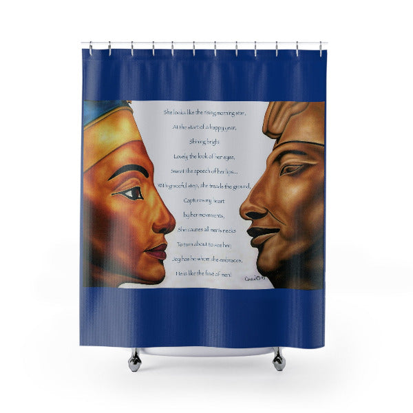Captures My Heart Shower Curtain - Romantic Egyptian-Inspired Art