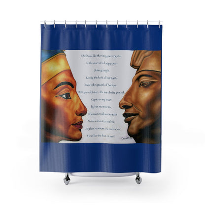 Captures My Heart Shower Curtain - Romantic Egyptian-Inspired Art
