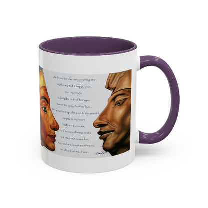 Pharaoh Akhenaten & Queen Nefertiti Mug | Love as Old as Kemet | Ancient Egyptian & African Coffee Legacy