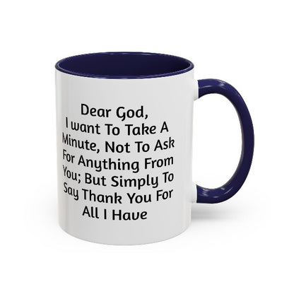 "Dear God, Thank You" Inspirational Coffee Mug