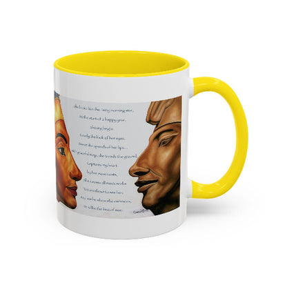 Pharaoh Akhenaten & Queen Nefertiti Mug | Love as Old as Kemet | Ancient Egyptian & African Coffee Legacy
