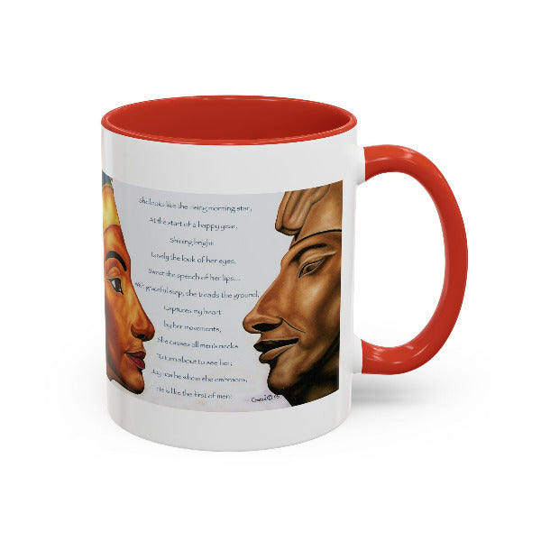 Pharaoh Akhenaten & Queen Nefertiti Mug | Love as Old as Kemet | Ancient Egyptian & African Coffee Legacy