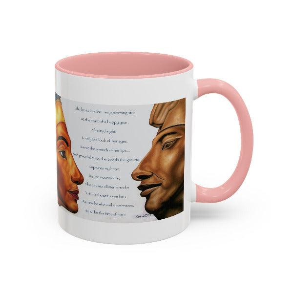 Pharaoh Akhenaten & Queen Nefertiti Mug | Love as Old as Kemet | Ancient Egyptian & African Coffee Legacy