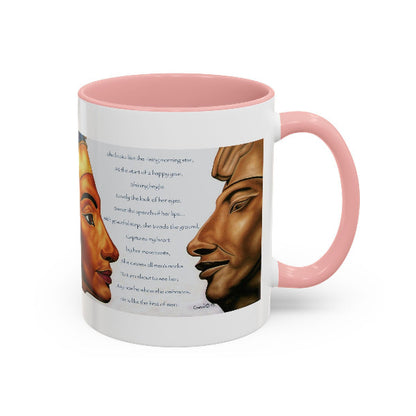 Pharaoh Akhenaten & Queen Nefertiti Mug | Love as Old as Kemet | Ancient Egyptian & African Coffee Legacy