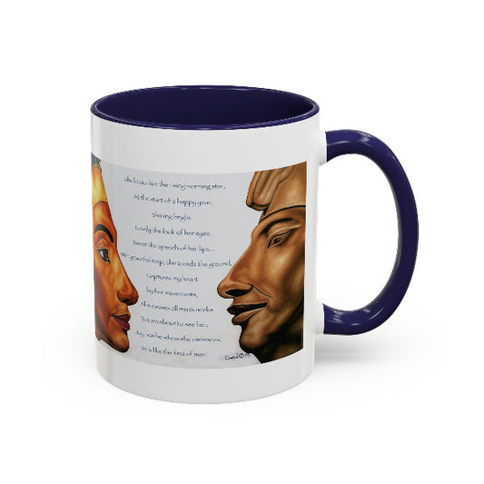 Pharaoh Akhenaten & Queen Nefertiti Mug | Love as Old as Kemet | Ancient Egyptian & African Coffee Legacy