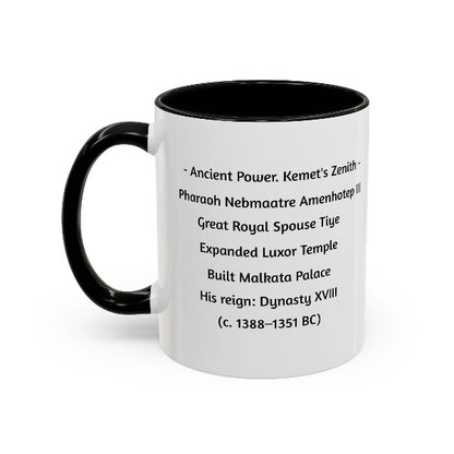 Pharaoh Amenhotep III Mug | Ancient Power. Kemet's Zenith | African Royalty & Legacy