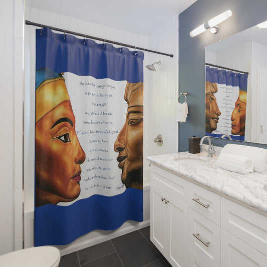 Captures My Heart Shower Curtain - Romantic Egyptian-Inspired Art