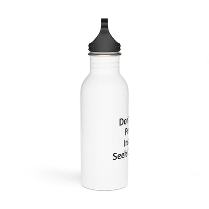 "Seek Criticism" Motivational Water Bottle
