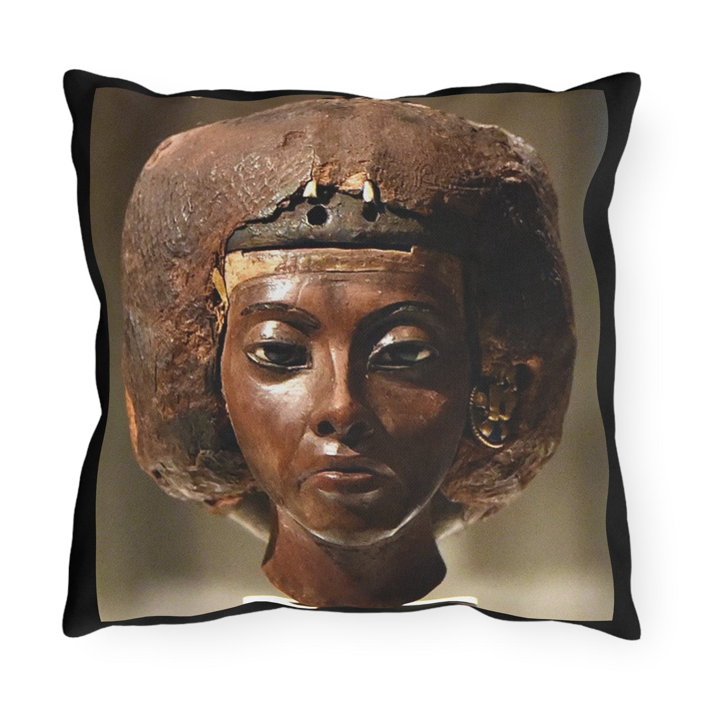 Pharaoh Amenhotep III & Queen Tiye 18th Dynasty Outdoor Pillow - Ancient African Royal Empire Black History Decor