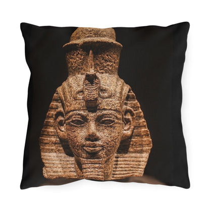 Pharaoh Amenhotep III & Queen Tiye 18th Dynasty Outdoor Pillow - Ancient African Royal Empire Black History Decor