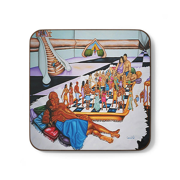 The Hue Man Chess Game Coaster