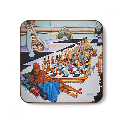 The Hue Man Chess Game Coaster