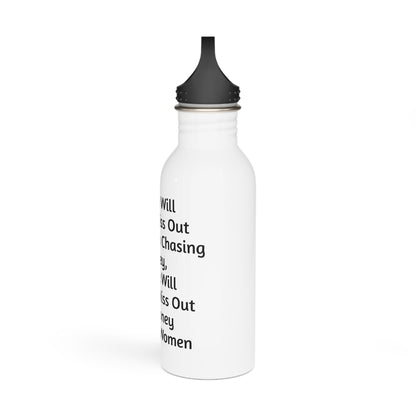Focus On Wealth Motivational Water Bottle