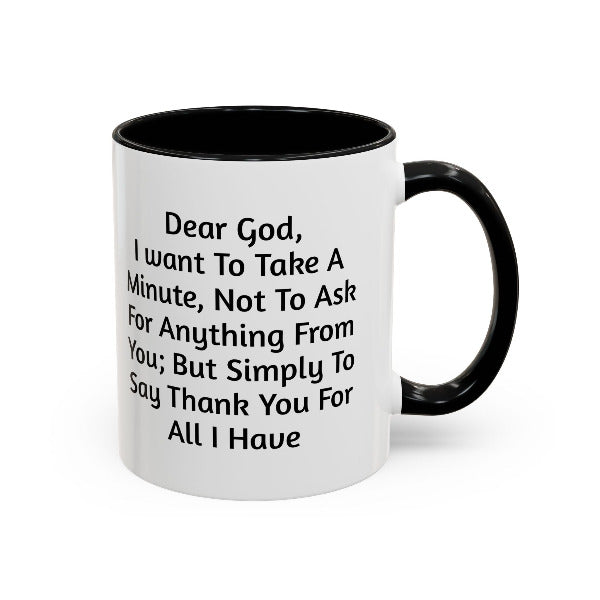 "Dear God, Thank You" Inspirational Coffee Mug