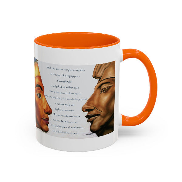 Pharaoh Akhenaten & Queen Nefertiti Mug | Love as Old as Kemet | Ancient Egyptian & African Coffee Legacy