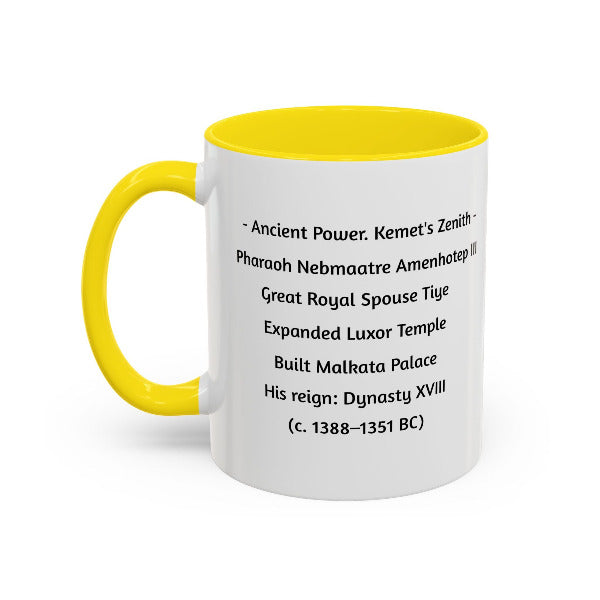 Pharaoh Amenhotep III Mug | Ancient Power. Kemet's Zenith | African Royalty & Legacy