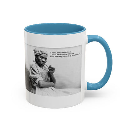 Harriet Tubman Mug | "I Freed A Thousand Slaves" Quote | Black History & African Coffee Legacy