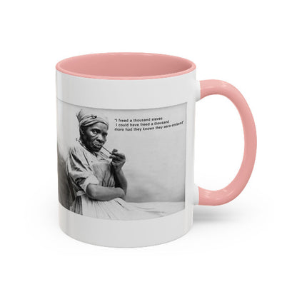 Harriet Tubman Mug | "I Freed A Thousand Slaves" Quote | Black History & African Coffee Legacy