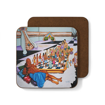 The Hue Man Chess Game Coaster