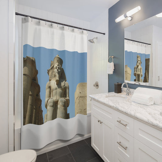 Ancient Kemet Art Shower Curtain | Abu Simbel Monuments