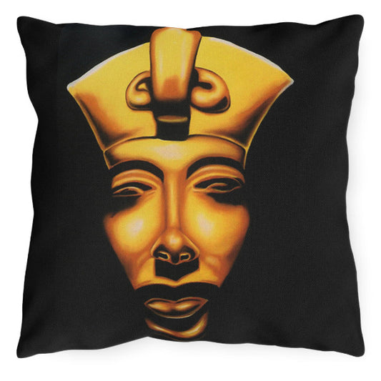 Pharaoh's Wisdom & Royal Kemet Dual-Sided Art Pillow | Ancient Egypt Home Decor