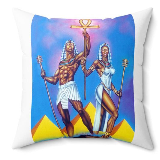 Royal Kemet: Eternal Life Art Pillow | Afrocentric Ancient Egypt Home Decor