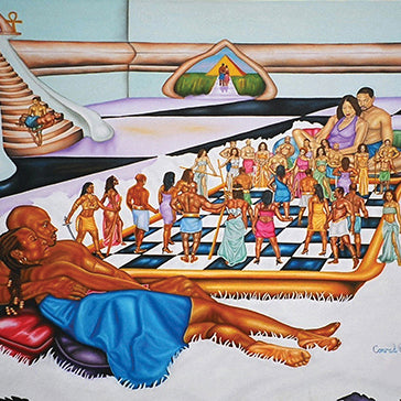 The Hue Man Chess Game: Awaken & Unite - Cultural Art Print